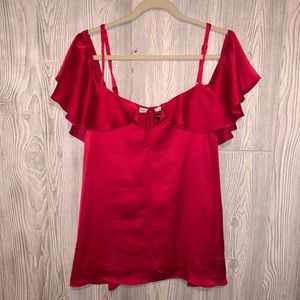 Torrid rich red off the shoulder blouse tank top